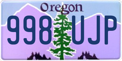 OR license plate 998UJP