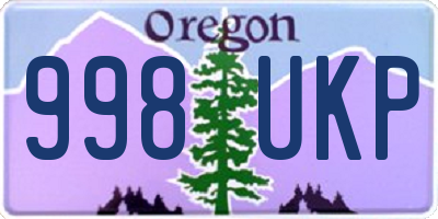 OR license plate 998UKP