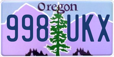 OR license plate 998UKX