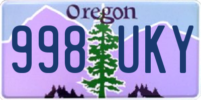 OR license plate 998UKY