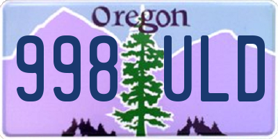 OR license plate 998ULD
