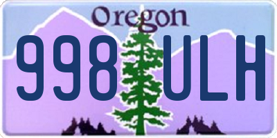 OR license plate 998ULH