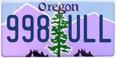 OR license plate 998ULL