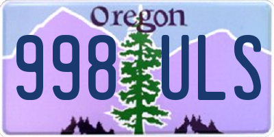 OR license plate 998ULS