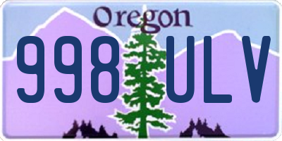 OR license plate 998ULV