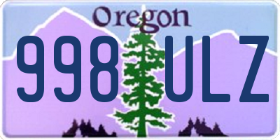 OR license plate 998ULZ