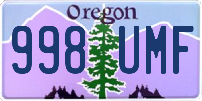 OR license plate 998UMF