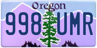 OR license plate 998UMR