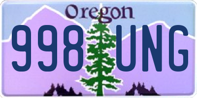 OR license plate 998UNG