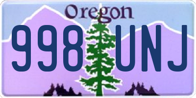 OR license plate 998UNJ