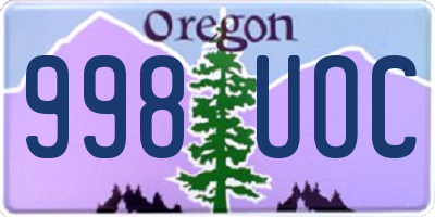 OR license plate 998UOC