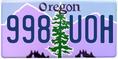 OR license plate 998UOH