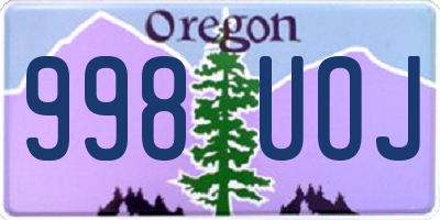 OR license plate 998UOJ