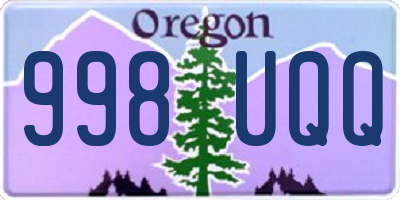OR license plate 998UQQ