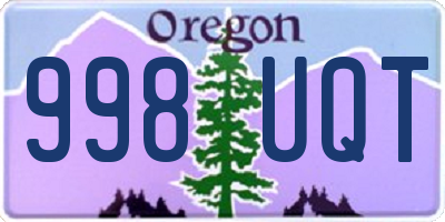 OR license plate 998UQT