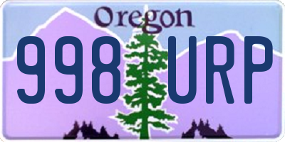 OR license plate 998URP