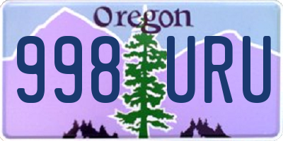 OR license plate 998URU