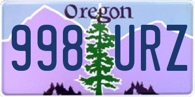 OR license plate 998URZ