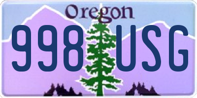 OR license plate 998USG
