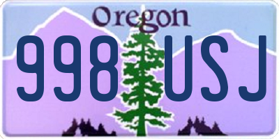 OR license plate 998USJ