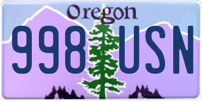 OR license plate 998USN