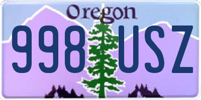 OR license plate 998USZ