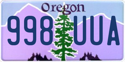 OR license plate 998UUA