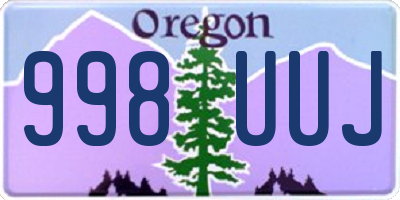 OR license plate 998UUJ