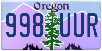 OR license plate 998UUR