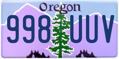 OR license plate 998UUV