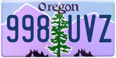 OR license plate 998UVZ