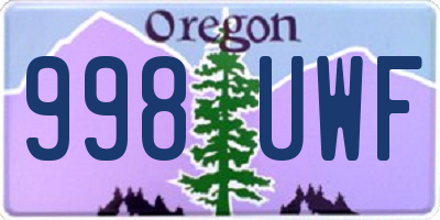 OR license plate 998UWF