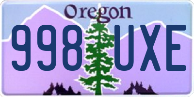 OR license plate 998UXE