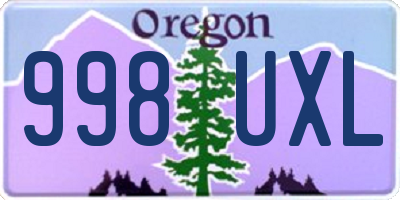 OR license plate 998UXL
