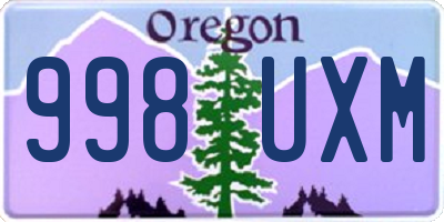 OR license plate 998UXM