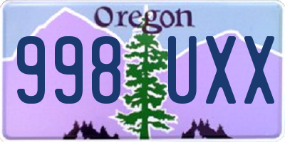 OR license plate 998UXX