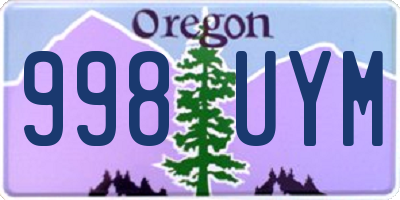 OR license plate 998UYM