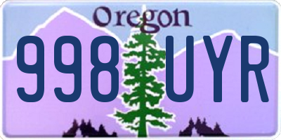 OR license plate 998UYR