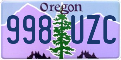 OR license plate 998UZC