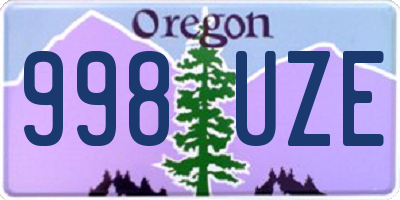 OR license plate 998UZE