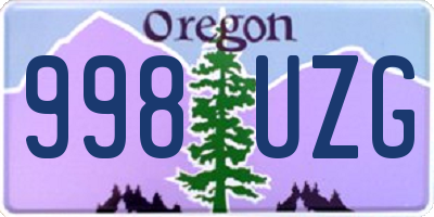 OR license plate 998UZG