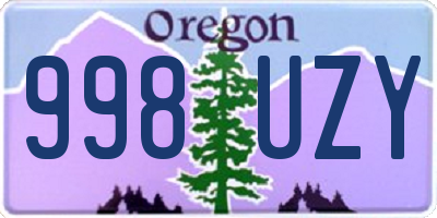 OR license plate 998UZY