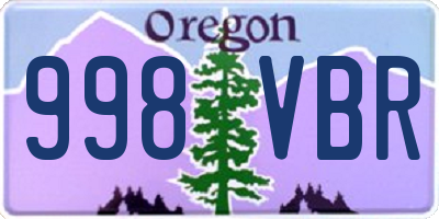 OR license plate 998VBR