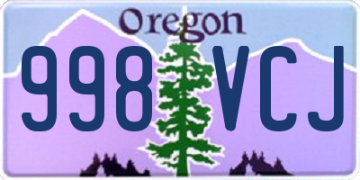 OR license plate 998VCJ