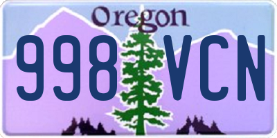 OR license plate 998VCN