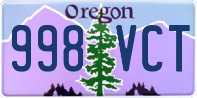 OR license plate 998VCT