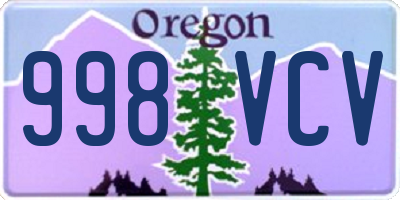 OR license plate 998VCV