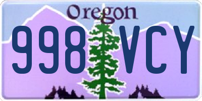 OR license plate 998VCY