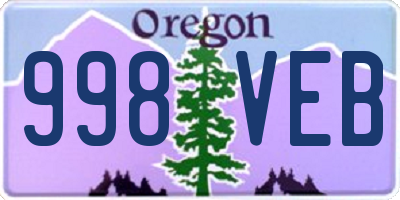 OR license plate 998VEB