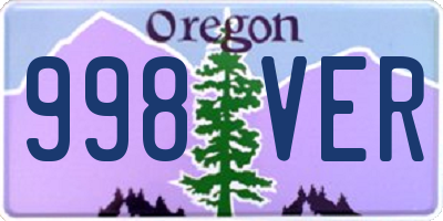 OR license plate 998VER